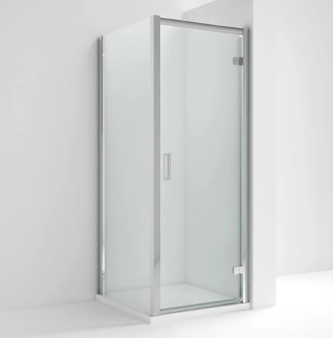 Kristal Chrome 900mm Hinged Door & 900mm Side Panel Enclosure Package With Tray & Waste